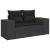 Set canapele de grădină cu perne, 11 piese, negru, poliratan GartenMobel Dekor
