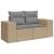 Set canapele de grădină cu perne, 11 piese, bej, poliratan GartenMobel Dekor