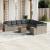 Set canapele de grădină cu perne, 11 piese, gri, poliratan GartenMobel Dekor