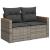 Set canapea de grădină cu perne, 4 piese, gri, poliratan GartenMobel Dekor