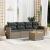 Set canapea de grădină cu perne, 5 piese, gri, poliratan GartenMobel Dekor