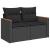 Set canapele de grădină cu perne, 7 piese, negru, poliratan GartenMobel Dekor