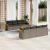 Set canapele de grădină, 9 piese, cu perne, gri, poliratan GartenMobel Dekor