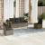 Set canapea de grădină cu perne, 5 piese, gri, poliratan GartenMobel Dekor