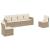 Set canapele de grădină cu perne, 6 piese, bej, poliratan GartenMobel Dekor