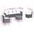 Set canapele de grădină, 7 piese, cu perne, gri, poliratan GartenMobel Dekor