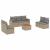 Set canapele de grădină, 8 piese, cu perne, bej, poliratan GartenMobel Dekor