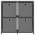Raft 4 cuburi cu cutii, gri, 69x30x72,5 cm, material textil GartenMobel Dekor
