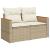 Set canapele de grădină cu perne, 6 piese, bej, poliratan GartenMobel Dekor