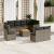 Set canapele de grădină, 9 piese, cu perne, gri, poliratan GartenMobel Dekor