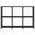 Raft expunere 6 cuburi negru 103x30x72,5 cm, material textil GartenMobel Dekor