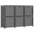 Raft expunere, 6 cuburi + cutii, gri, 103x30x72,5 cm, textil GartenMobel Dekor