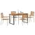 Set de masă pentru grădină 5 pcs Bej Lemn Solid de Acacia GartenMobel Dekor