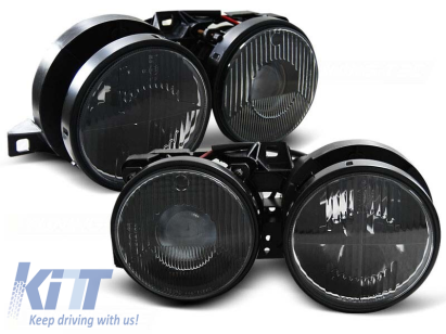 Set de faruri de tuning cu lentile potrivit pentru BMW 3 E30 11.1982-06.1994 sedan/coupe/cabriolet/estate, stânga și dreapta Performance AutoTuning