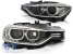 Set de faruri de tuning potrivit pentru BMW Seria 3 F30, F31 10.2011-05.2015 cu bază neagră, stânga și dreapta Performance AutoTuning