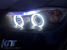 Set de faruri tuning cu ochi de înger CCFL, potrivit pentru BMW 3 E90/E91 03.2005-08.2008, stânga și dreapta Performance AutoTuning