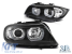 Set de faruri tuning potrivit pentru BMW Seria 3 E90, E91 2005-2008 cu bază neagră, stânga și dreapta Performance AutoTuning