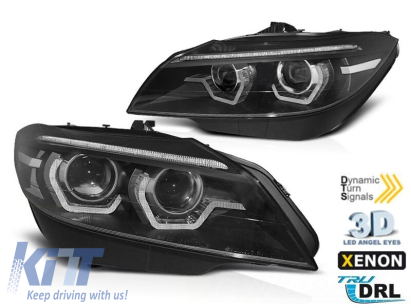 Kit de faruri xenon de tuning potrivit pentru BMW Z4 E89 2009-2013 cu bază neagră, stânga și dreapta pentru modele fără funcția AFS Performance AutoTuning