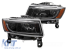 Set de faruri de tuning potrivit pentru Jeep Grand Cherokee 2014-2016 cu bază neagră, stânga și dreapta Performance AutoTuning