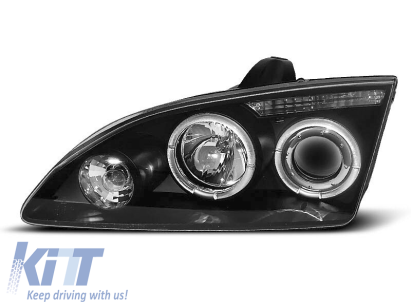 Set de faruri tuning cu ochi de înger halogen potrivit pentru Ford FOCUS MK2 09.2004-01.2008, stânga și dreapta Performance AutoTuning