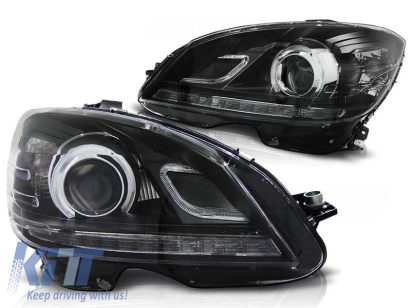 Set de faruri de tuning potrivit pentru MERCEDES W204 C-KLASA 2007-2010, stânga și dreapta Performance AutoTuning