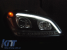 Set de faruri tuning potrivit pentru Mercedes ML W164 2005-2008 cu bază neagră, stânga și dreapta Performance AutoTuning