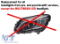 Set de faruri LED de tuning potrivit pentru Mercedes C-Class W205 sedan, S205 break 2014-2021 cu bază neagră, cu semnalizatoare dinamice, cu funcția "Bun venit", stânga și dreapta Performance AutoTuning