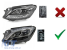 Set de faruri LED de tuning potrivit pentru Mercedes S-Class W222 sedan cu bara de protecție din față 2013-2017 cu bază neagră, cu semnalizatoare dinamice, cu funcția "Bun venit", stânga și dreapta Performance AutoTuning