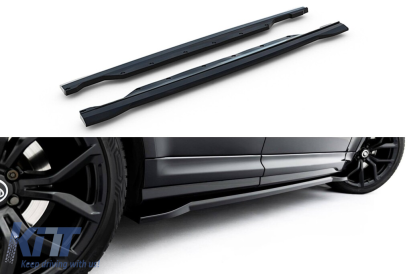 Adăugiri Maxton Design pentru praguri tip SVR potrivite pentru Land Rover Range Rover Mk2 Facelift 2018-2022, lac negru Performance AutoTuning