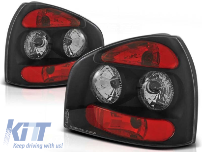 Set de stopuri tuning potrivit pentru Audi A3 8L 08.1996-08.2000 3/5 uși, hatchback cu bază neagră, stânga și dreapta Performance AutoTuning