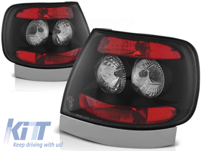 Set de stopuri tuning potrivite pentru Audi A4 11.1994-09.2000 sedan cu bază neagră, stânga și dreapta Performance AutoTuning