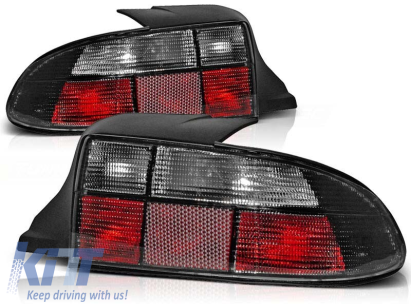 Set de stopuri tuning potrivit pentru BMW Z3 01.1996-1999 cabrio cu bază neagră, stânga și dreapta Performance AutoTuning