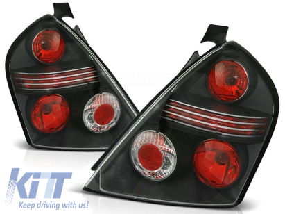 Set de stopuri de tuning potrivit pentru Fiat STILO 10.2001-2007 3 uși cu bază neagră, stânga și dreapta Performance AutoTuning