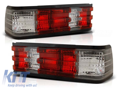 Set de stopuri tuning potrivit pentru Mercedes W201/190 12.1982-05.1993 cu bază roșie și albă, stânga și dreapta Performance AutoTuning