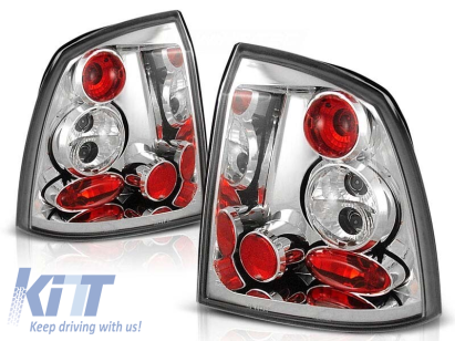 Set de stopuri tuning potrivit pentru Opel ASTRA G 09.1997-02.2004 sedan, cabrio, coupe cu bază cromată, stânga și dreapta Performance AutoTuning