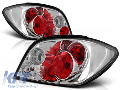 Set de stopuri tuning potrivit pentru Peugeot 307 04.2001-2007 3/5 uși cu bază cromată, stânga și dreapta Performance AutoTuning