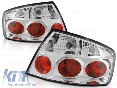 Set de stopuri tuning potrivit pentru Peugeot 407 05.2004- sedan cu bază cromată, stânga și dreapta Performance AutoTuning