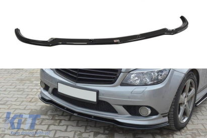 Spoiler Maxton Design potrivit pentru bara de protecție frontală A Design pe Mercedes C-Class W204 2007-2010, culoare carbon Performance AutoTuning