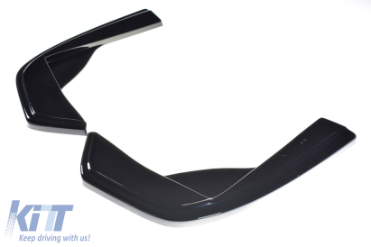 Extensii laterale Maxton Design potrivite pentru bara spate A Design pentru Mercedes C43 sedan W205, break S205 2016-2018, lac negru Performance AutoTuning