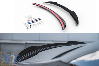 Spoiler Maxton Design tip A Design potrivit pentru portbagajul Mercedes CLS C257 după 2018, lac negru Performance AutoTuning