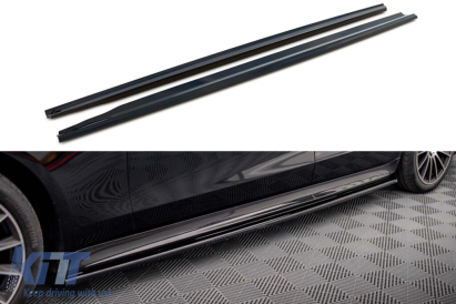 Aditive Maxton Design pentru praguri potrivite pentru Mercedes S-Class A Design-Line W223 după 2020, lac negru Performance AutoTuning