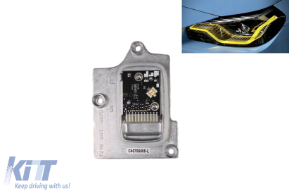 Modul stâng 63115A043C5(Y) pentru lumini DRL galbene în farul de versiune înaltă, potrivit pentru BMW Seria 2 G42, M2 G87 2022-2025, potrivit pentru LED adaptive Performance AutoTuning