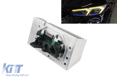 Modul stâng 63 11 5A57073(Y) pentru lumini DRL galbene și semnalizator în farul de versiune înaltă, potrivit pentru BMW 3 G20, G21 2023-2025 Performance AutoTuning