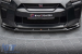 Spoiler Maxton Design versiunea 2 potrivit pentru bara din față a Nissan GTR R35 2016-2022, lac negru Performance AutoTuning