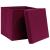 Cutii depozitare cu capac 10 buc. roșu închis 32x32x32cm textil GartenMobel Dekor