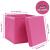Cutii depozitare cu capace 4 buc. roz, 32x32x32 cm, textil GartenMobel Dekor