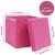 Cutii depozitare cu capace 10 buc. roz, 32x32x32 cm, textil GartenMobel Dekor