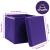 Cutii depozitare cu capace 4 buc. violet, 32x32x32 cm, textil GartenMobel Dekor