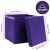 Cutii depozitare cu capace 10 buc. violet, 32x32x32 cm, textil GartenMobel Dekor