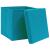 Cutii depozitare cu capace 4 buc. albastru, 32x32x32 cm, textil GartenMobel Dekor